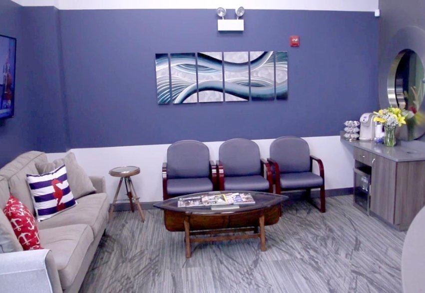 Dental office waiting room